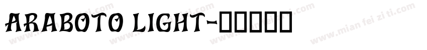Araboto Light字体转换